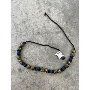 Handmade Green Blue Wooden Artisan Hippie Anklet Boho